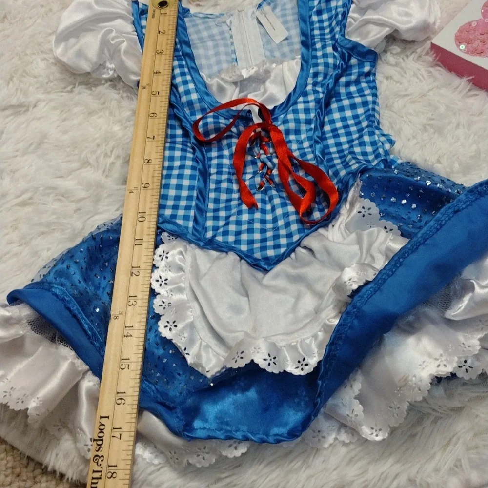 Blue and White Kids Costume Dress Girl Size 3T-4T